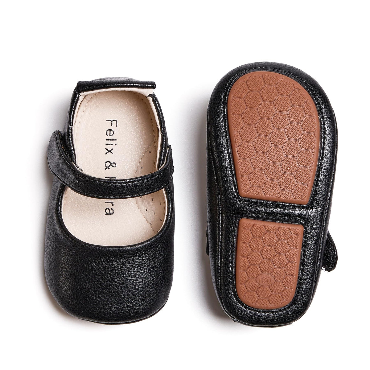 Felix & Flora Gold Baby Shoes Girl 6-12 Months - Infant Baby Walking Moccasinss Rubber Sole Crib Shoes(Gold,6-9 Months)
