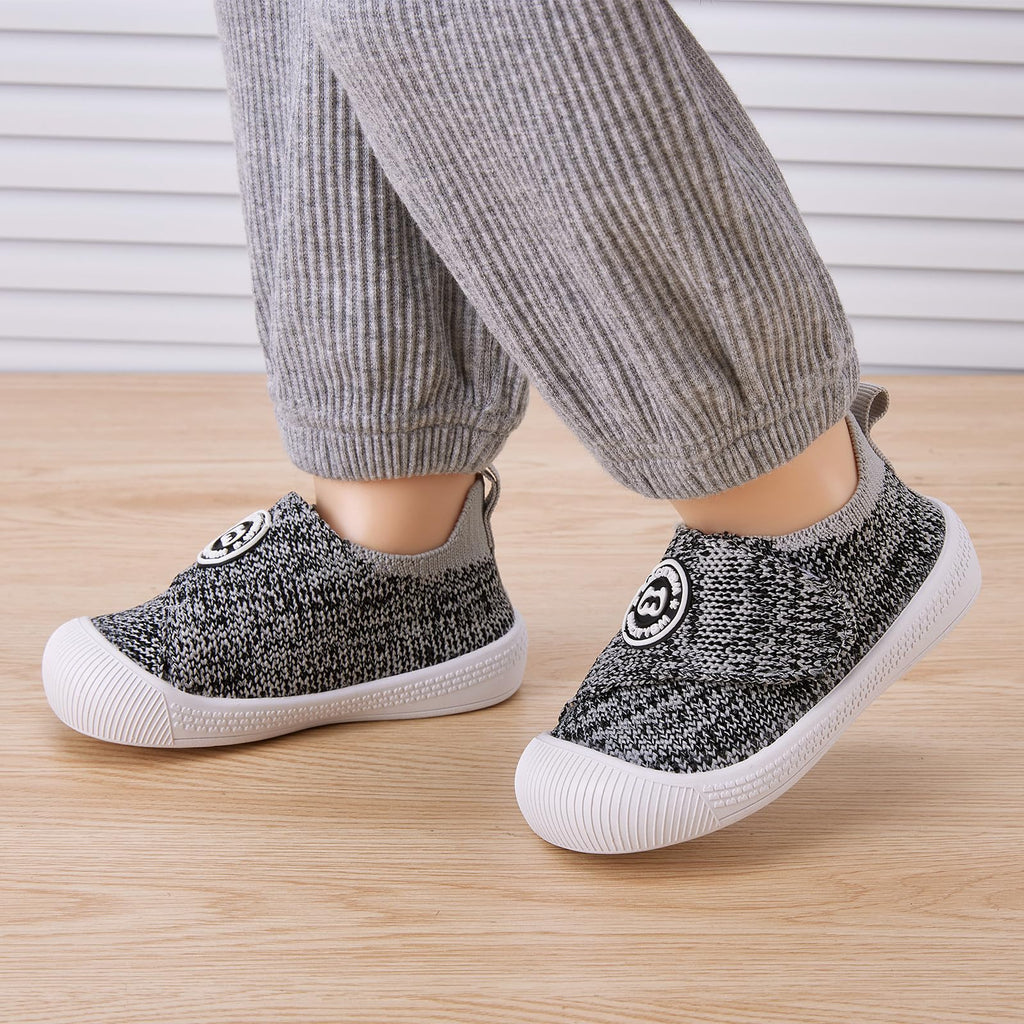 BMCiTYBM Baby Walking Shoes Infant Sneakers Unisex Grey Size 6-12 Months