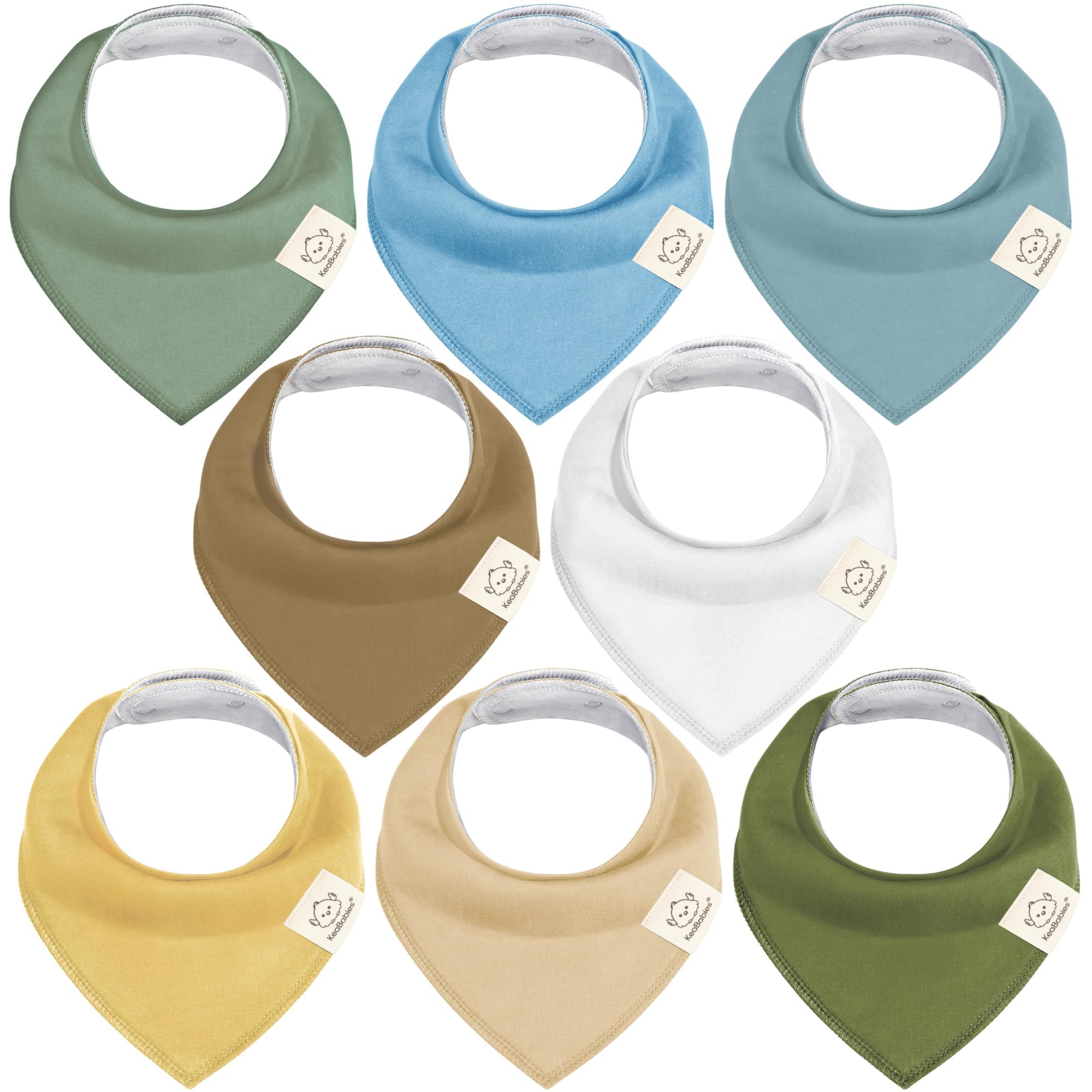 8pk Organic Baby Bandana Bibs for Drooling and Teething (Daybreak)