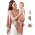 Konssy Nursing Cover for Breastfeeding, Soft Breathable Privacy Poncho