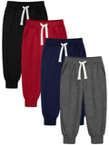 HXP 4 Pack Toddler Boys Sweatpants Cotton Toddler Pants Boys Kids Joggers