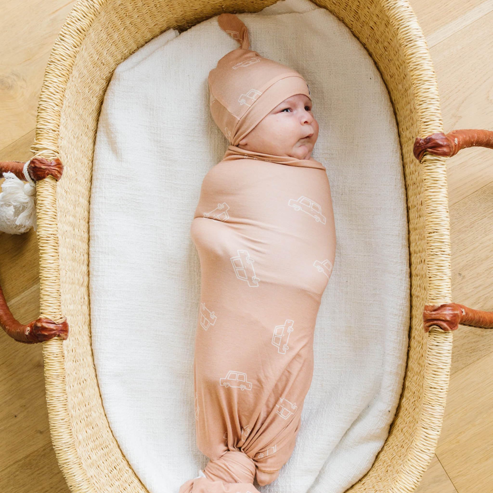 Copper Pearl Swaddle Blankets for Newborns | Soft Stretchy Receiving Blankets for Boys and Girls | Large 46 x 46 Inch Baby Blankets | Lightweight and Breathable Swaddles | Cooper