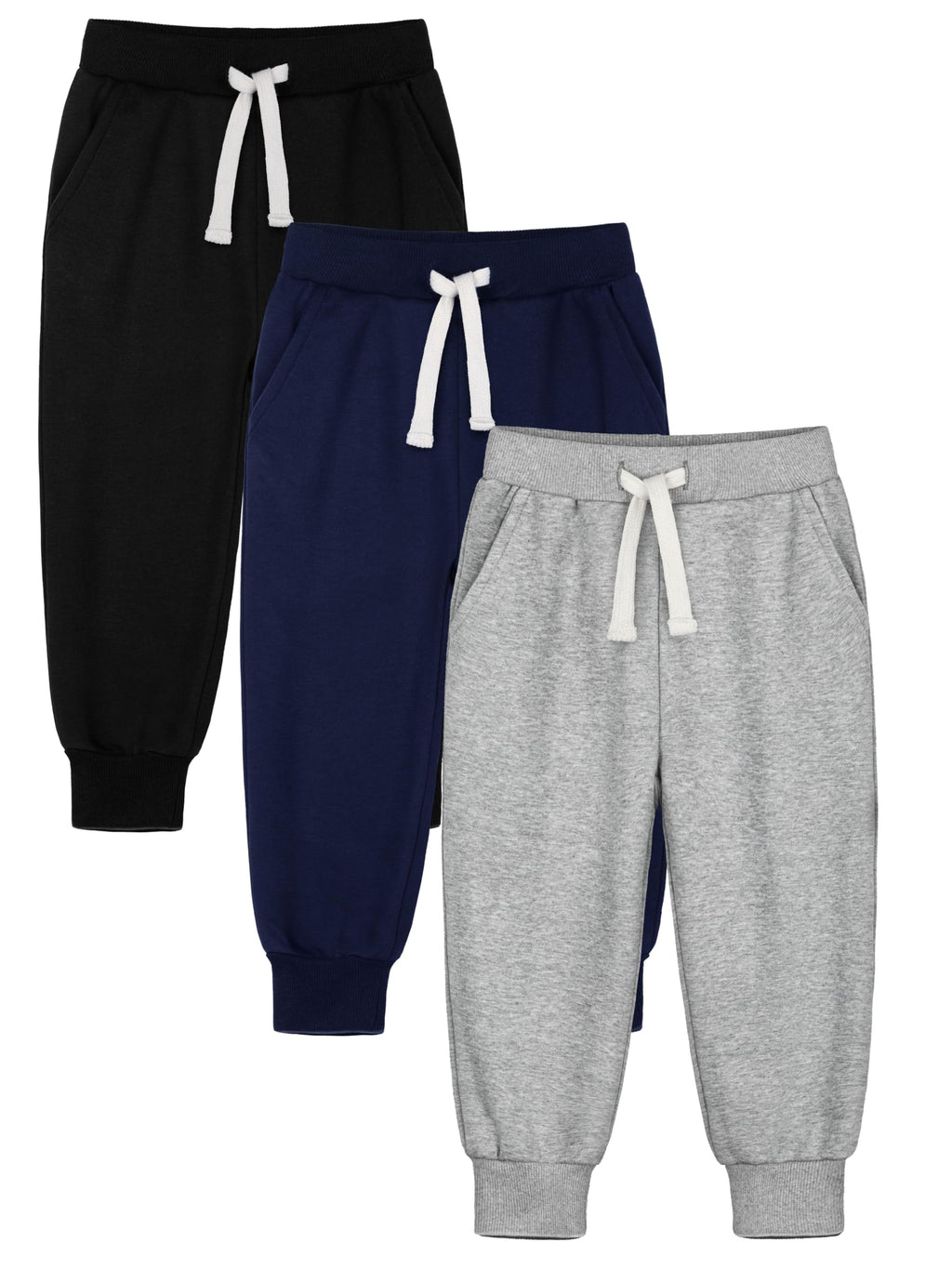 HXP 3 Pack Toddler Boys Sweatpants Cotton Toddler Pants Boys Kids Joggers