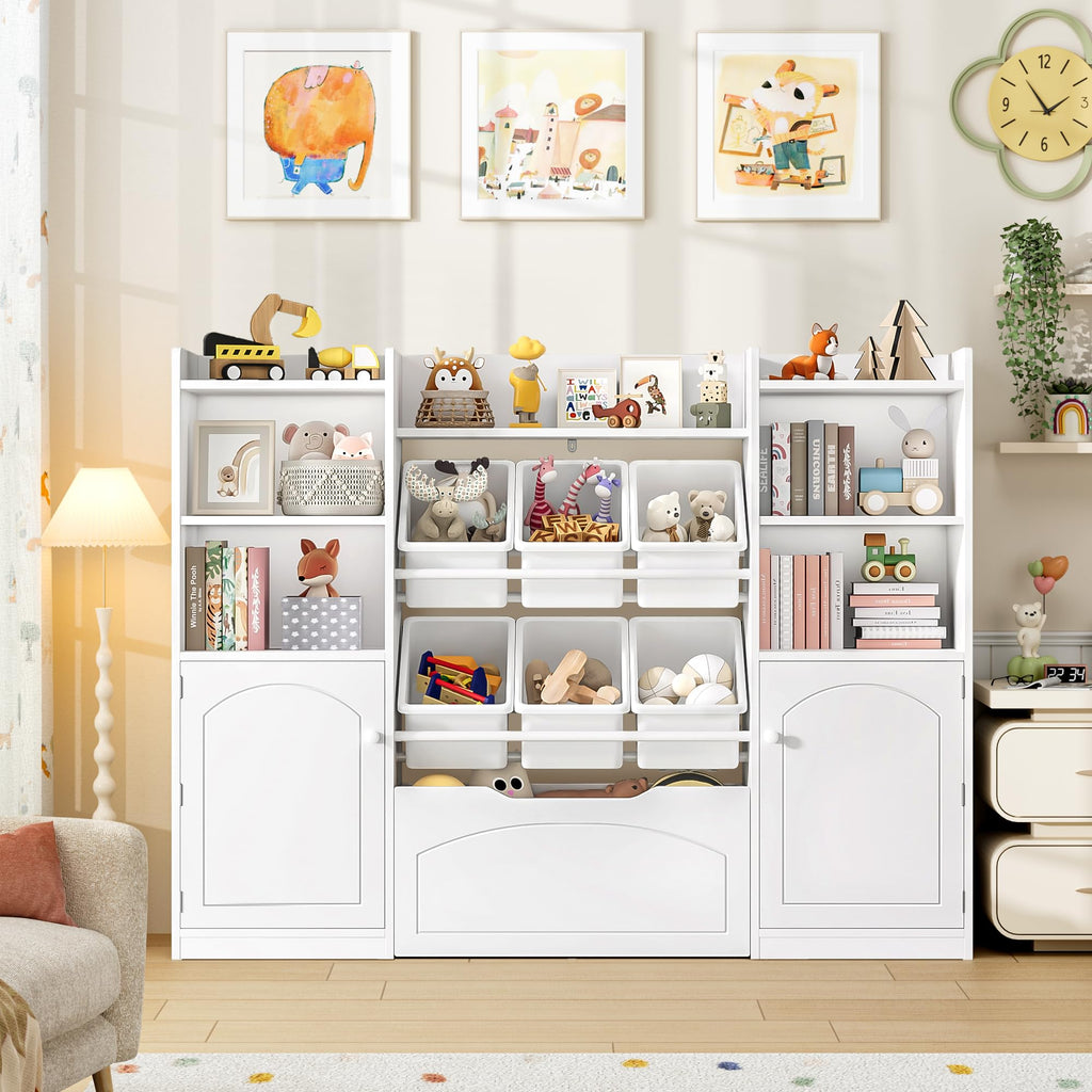FINETONES Toy Storage Organizer with Movable Drawer Toy Organizer for Kids
