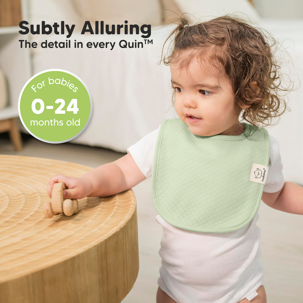 KeaBabies 8-Pack Baby Bibs for Drooling and Teething, Soft (Muted Pastel)