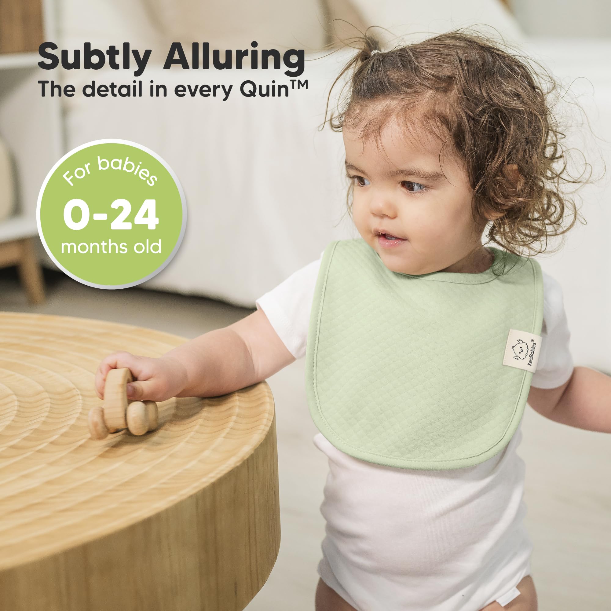 KeaBabies 8-Pack Baby Bibs for Drooling and Teething, Soft (Muted Pastel)