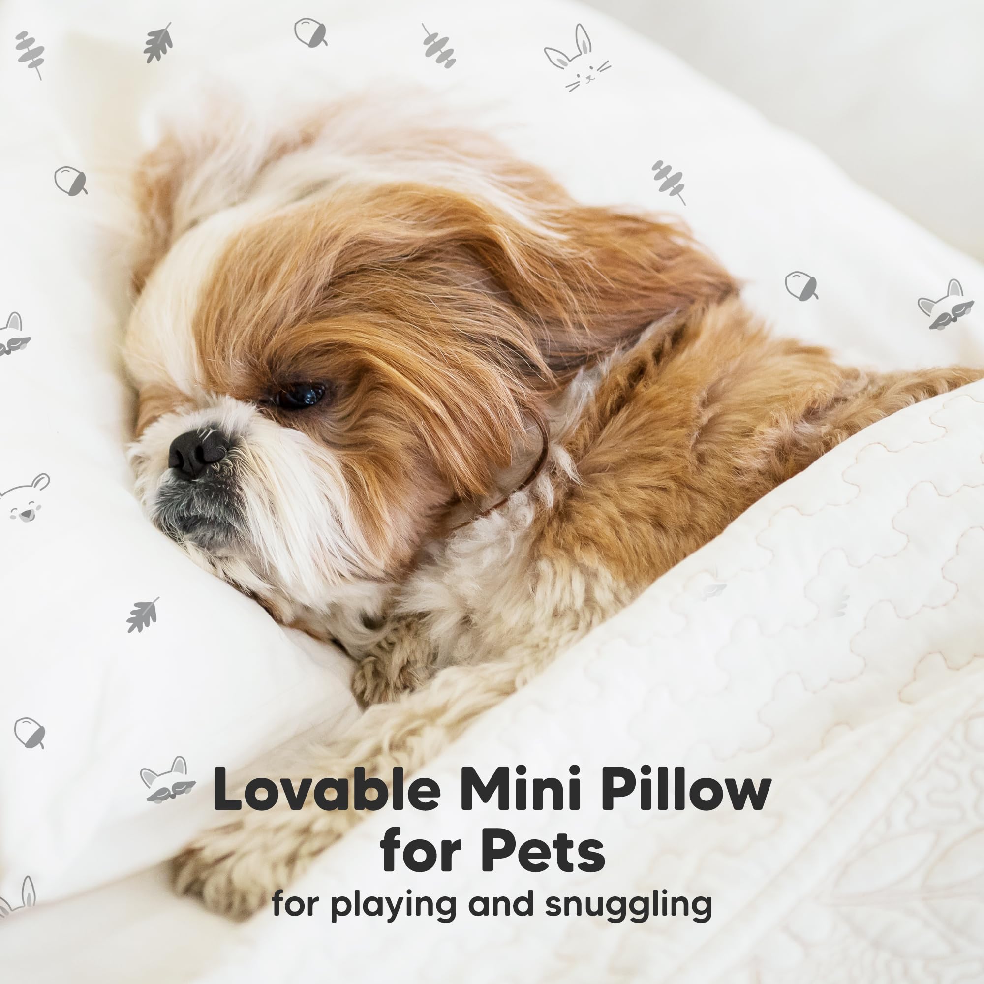 Mini Toddler Pillow with Pillowcase, 9x13 My Little Dreamy Pillow (Acorn)