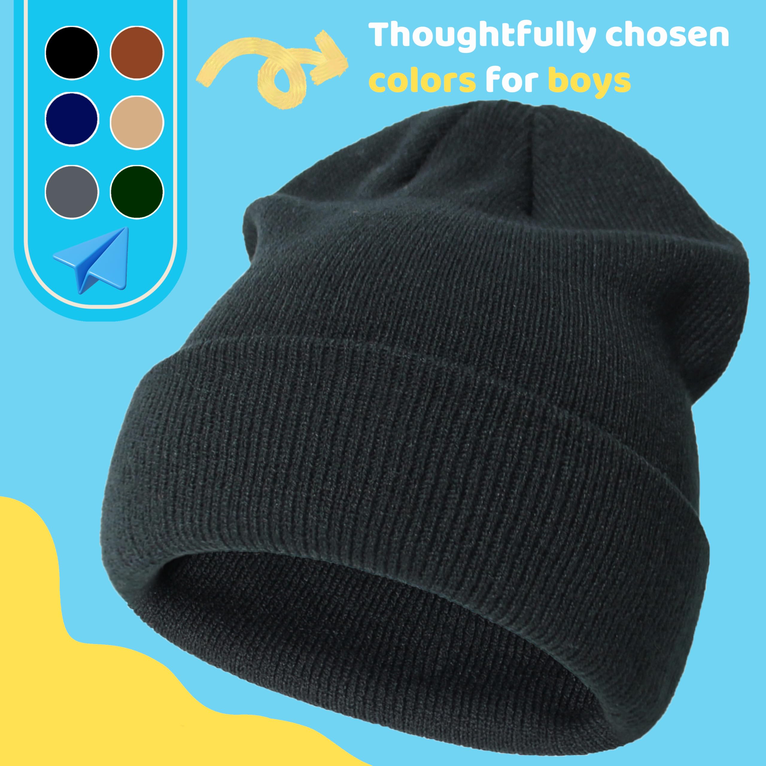 YMYDYFC Baby Beanie 3Pack Toddler Beanie Baby Winter Hats Boy&Girl 0-6Years