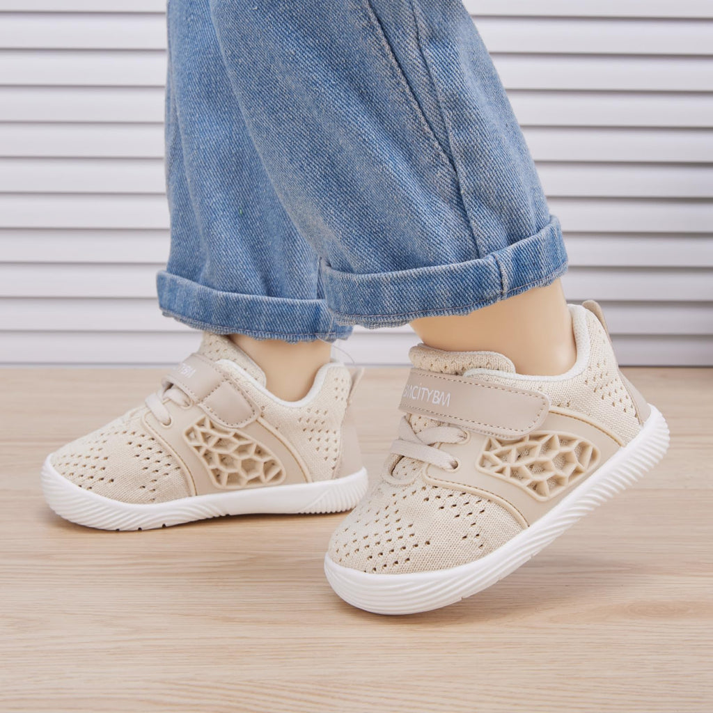 BMCiTYBM Baby Walking Shoes Infant Boy Girl Sneaker Camel Size 6-12 Months