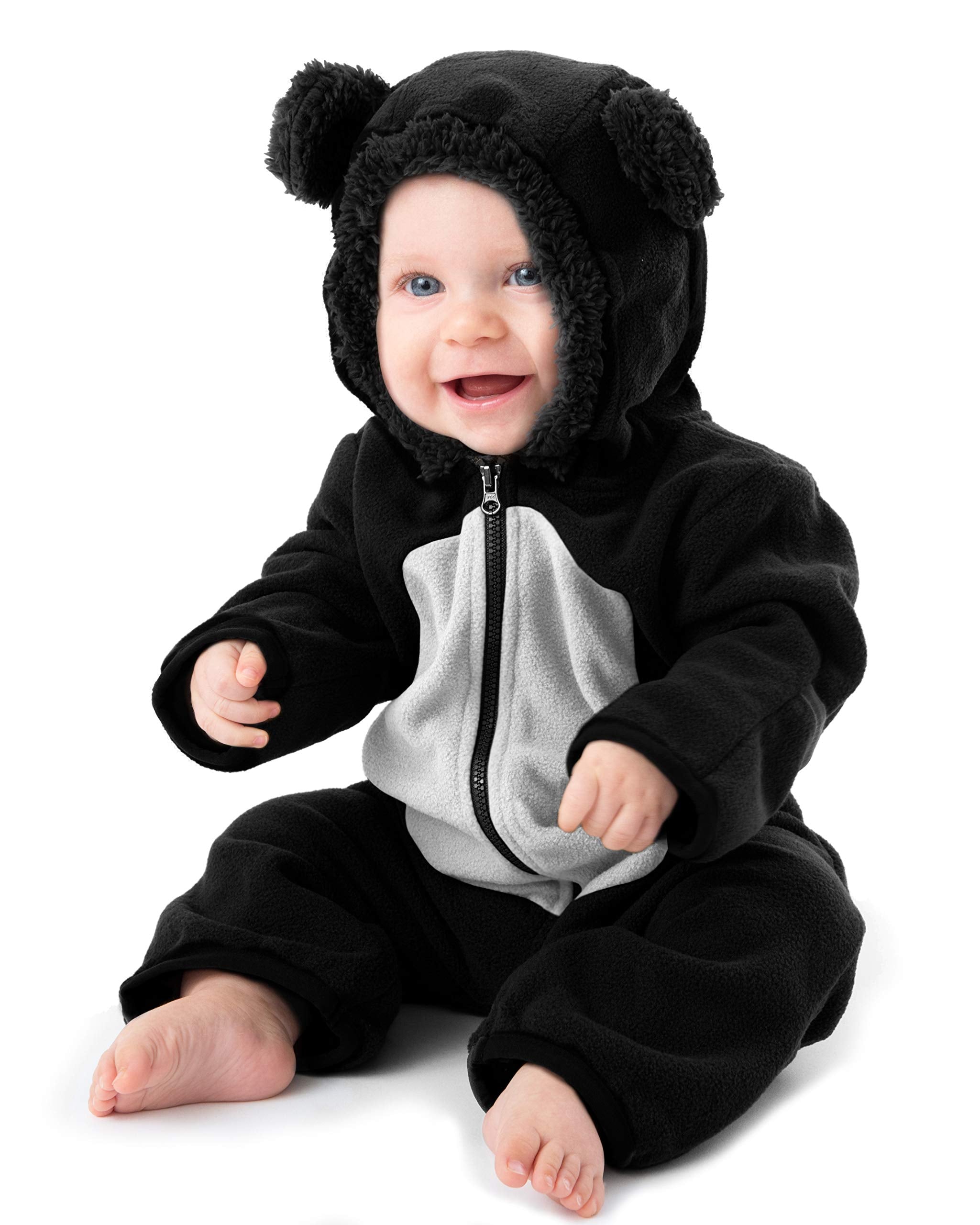 Cuddle Club Fleece Baby Bunting Bodysuit – Infant One Piece Kids Hooded Romper Outerwear Toddler Jacket