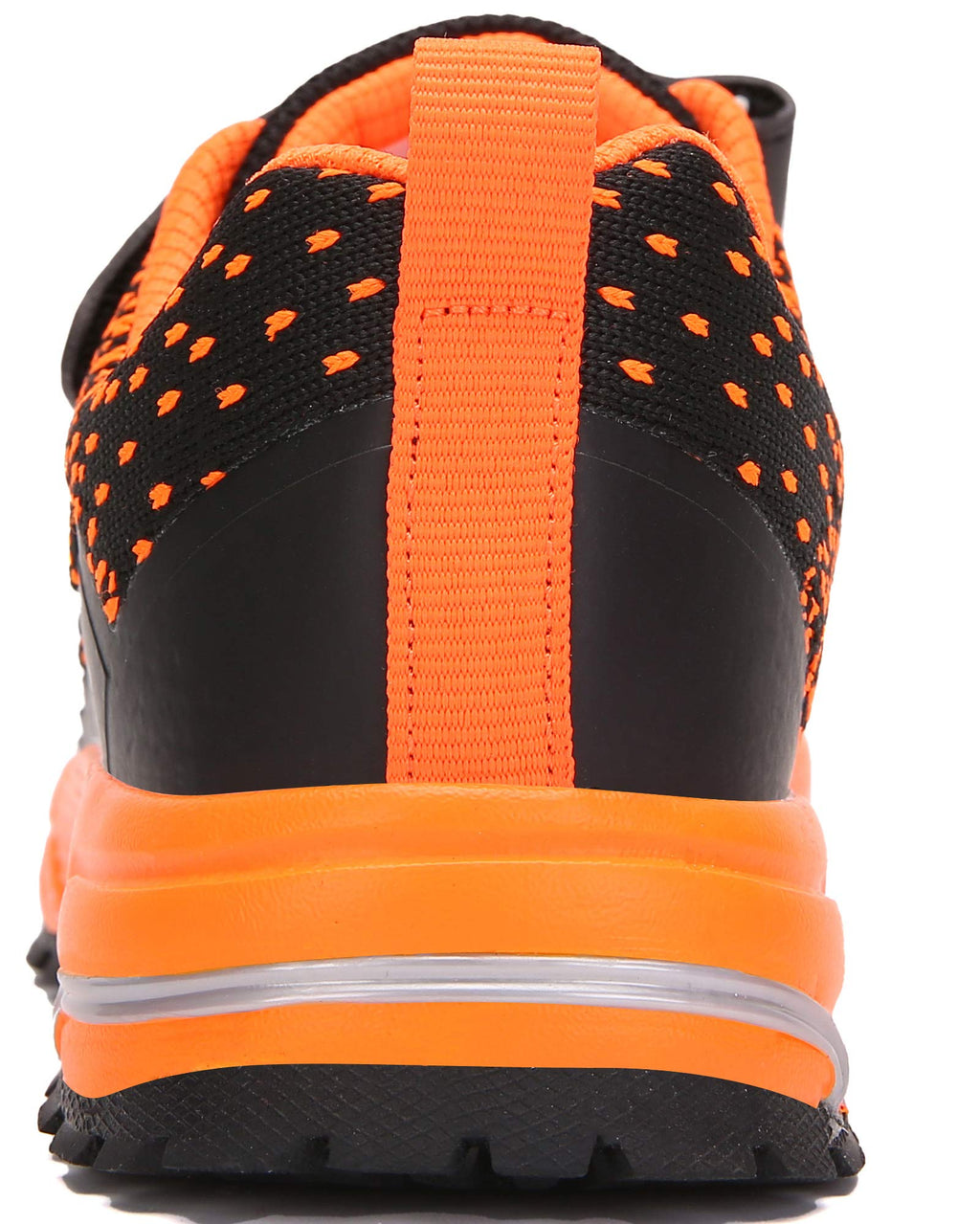 KUBUA Kids Sneakers Lightweight Boys Girls Tennis Shoes Black Orange
