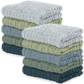 Comfy Cubs Muslin Baby Washcloths 10 Pk - Cotton Wash Cloths - Multi Boy