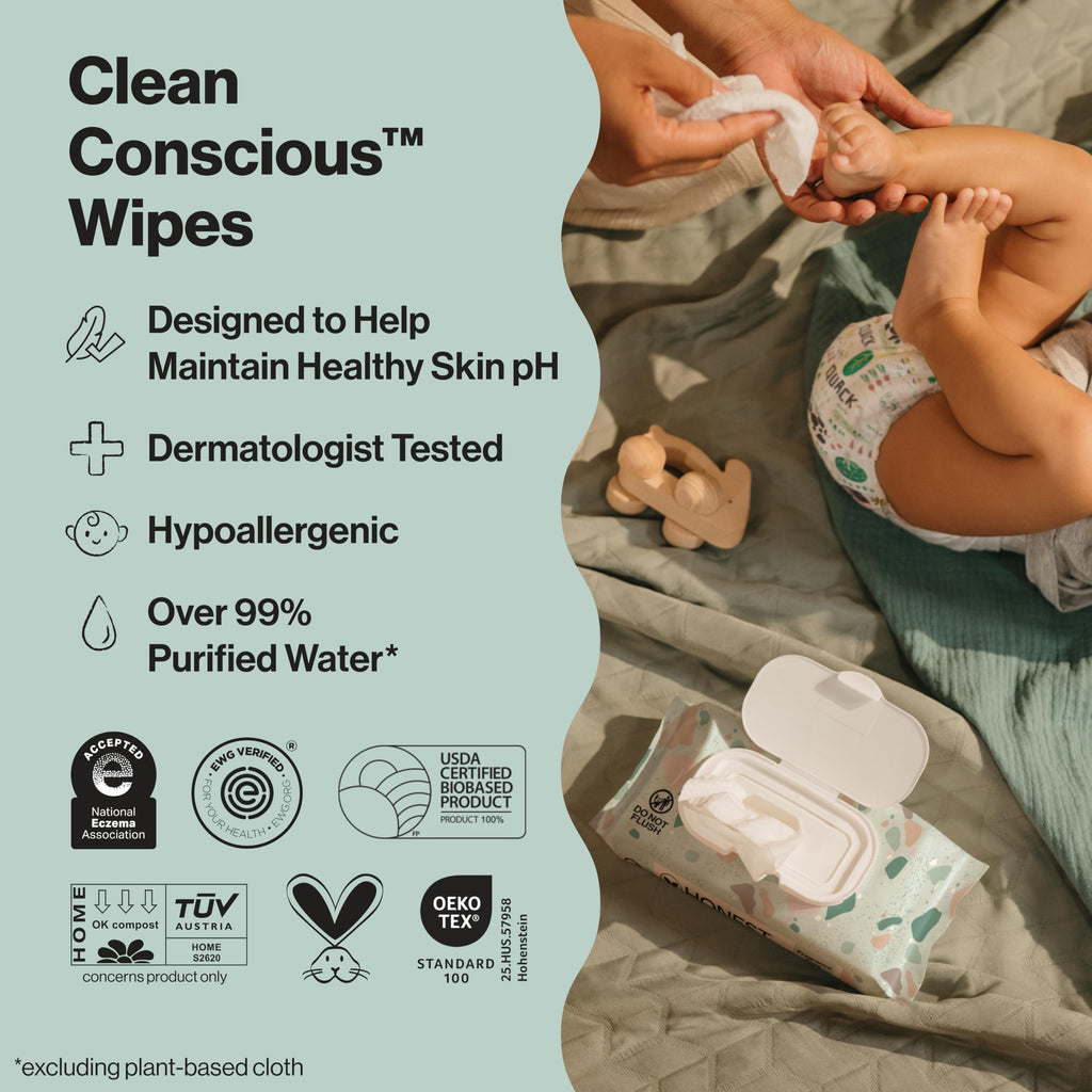 The Honest Company Multi-Use Baby Wipes, Terrazzo, 36 Count