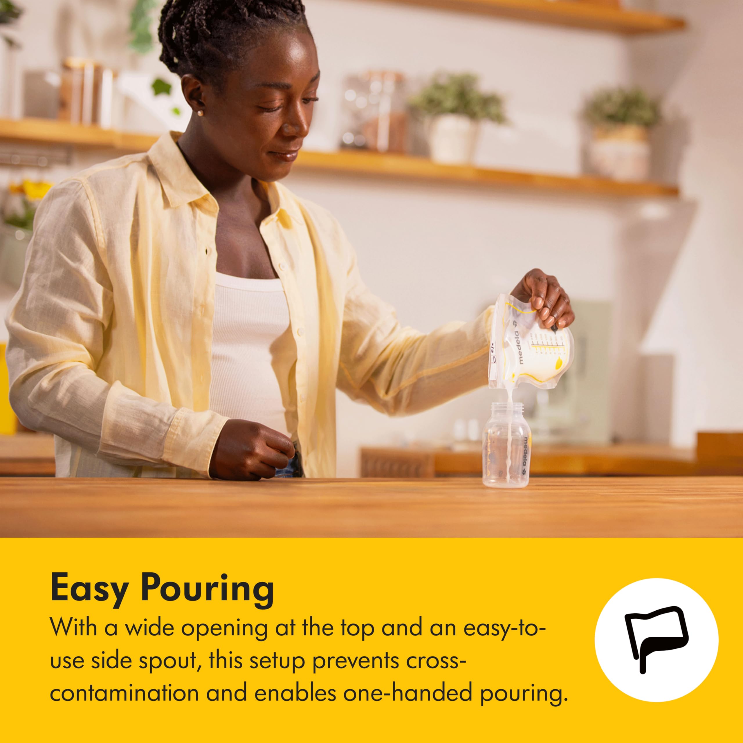 Medela Easy Pour Breast Milk Storage Bags, 50 Count, 7 oz/210 ml