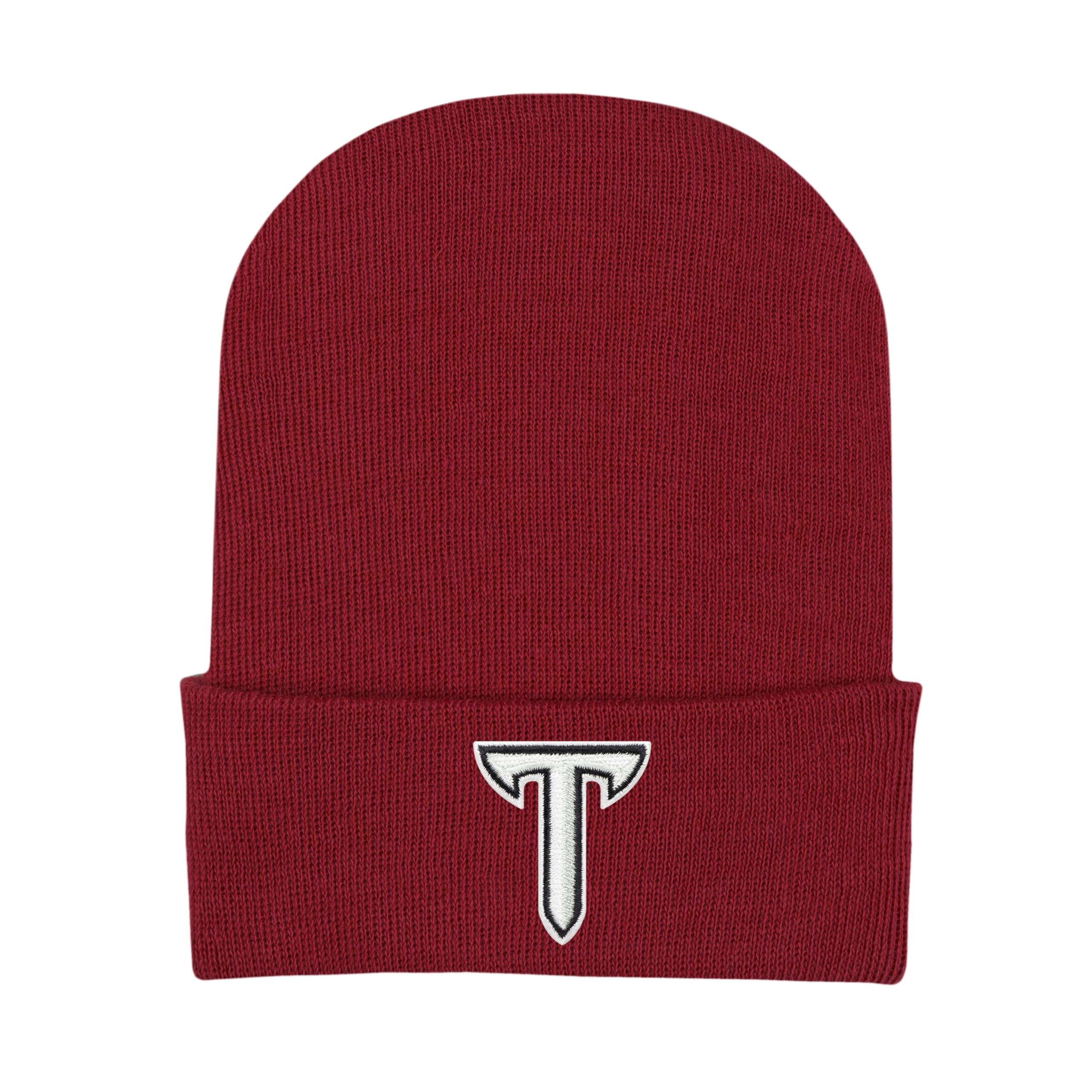 College Baby Infant Knit Cap Troy Trojans Logo - Crimson - Newborn