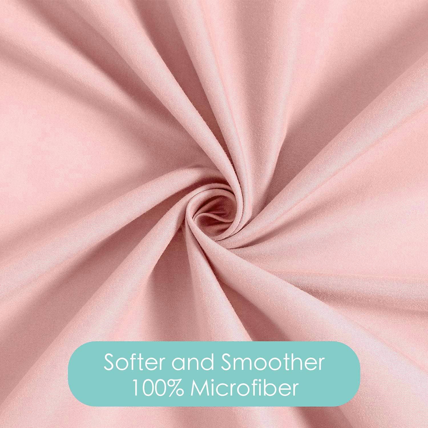 TILLYOU Toddler Pillowcase 2 Pack with Envelope Closure,13" x 18" Silky Soft Microfiber Travel Kids Pillowcase for Boys and Girls, Pink