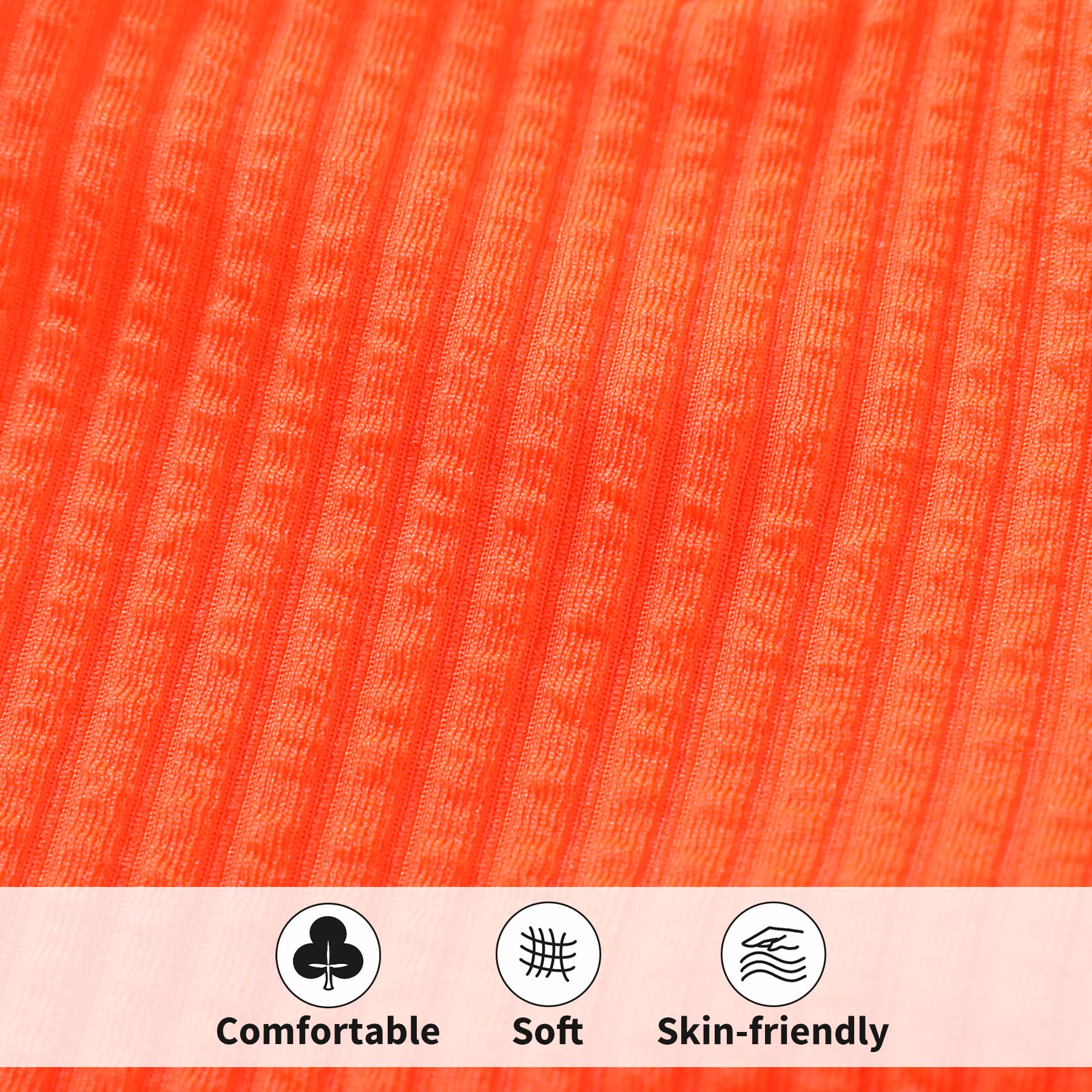 HAPPYMA Baby Swimsuit Toddler Girl Bathing Suit Summer Solid Color Bikini Set Beach Two Piece Swim Wear (Orange, 2-3T)