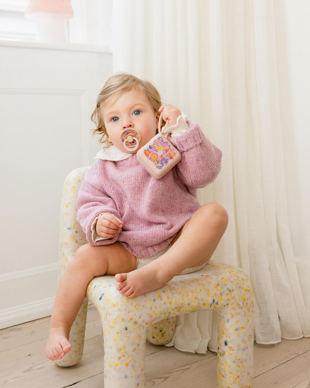 BIBS x Liberty Pacifier, 6-18 Months, 2-Pack, June Blossom/Vanilla Hush