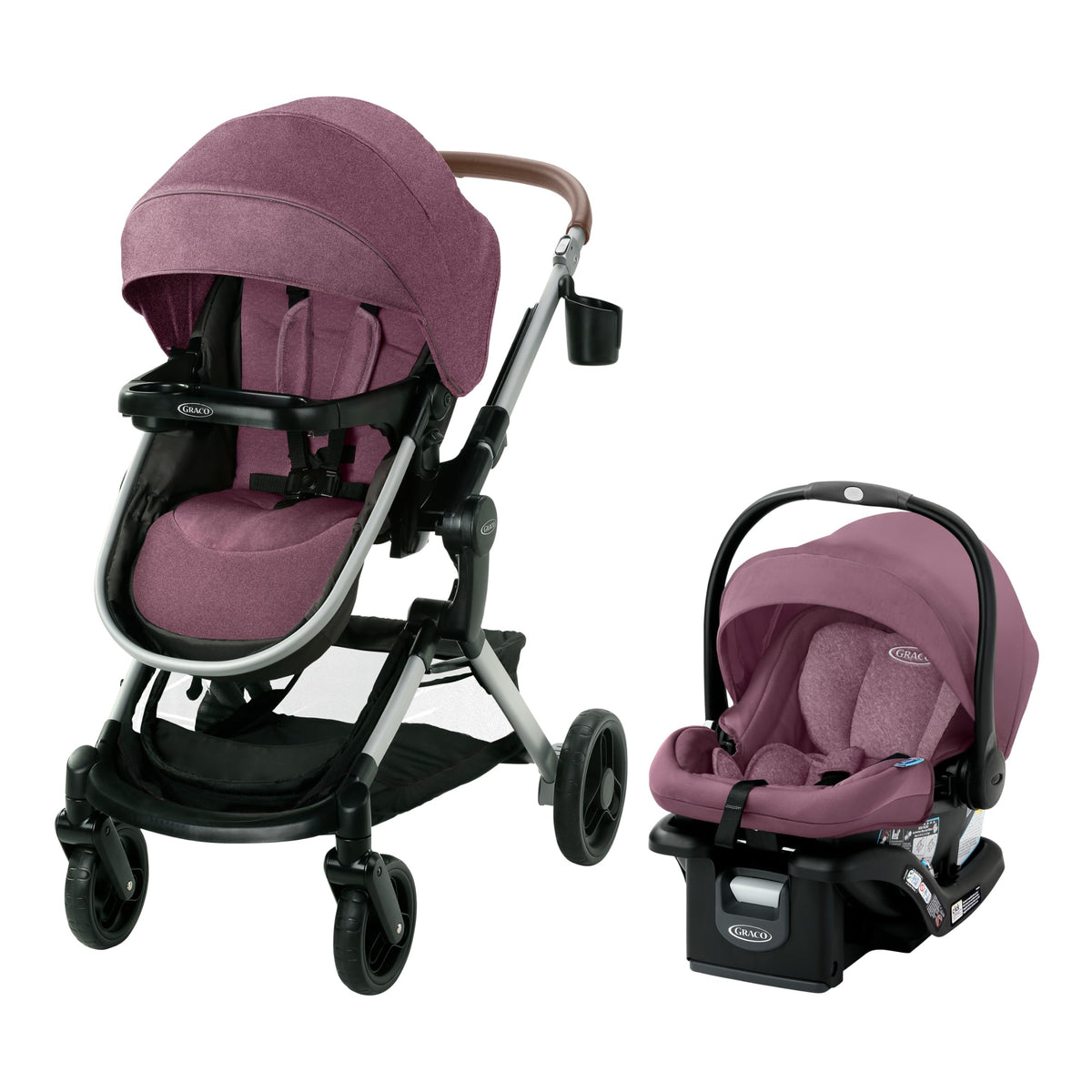 Graco Modes Nest Travel System, Car Seat and Stroller Combo, Includes: SnugRide DLX Infant Car Seat, and Reversible Baby Stroller, Norah