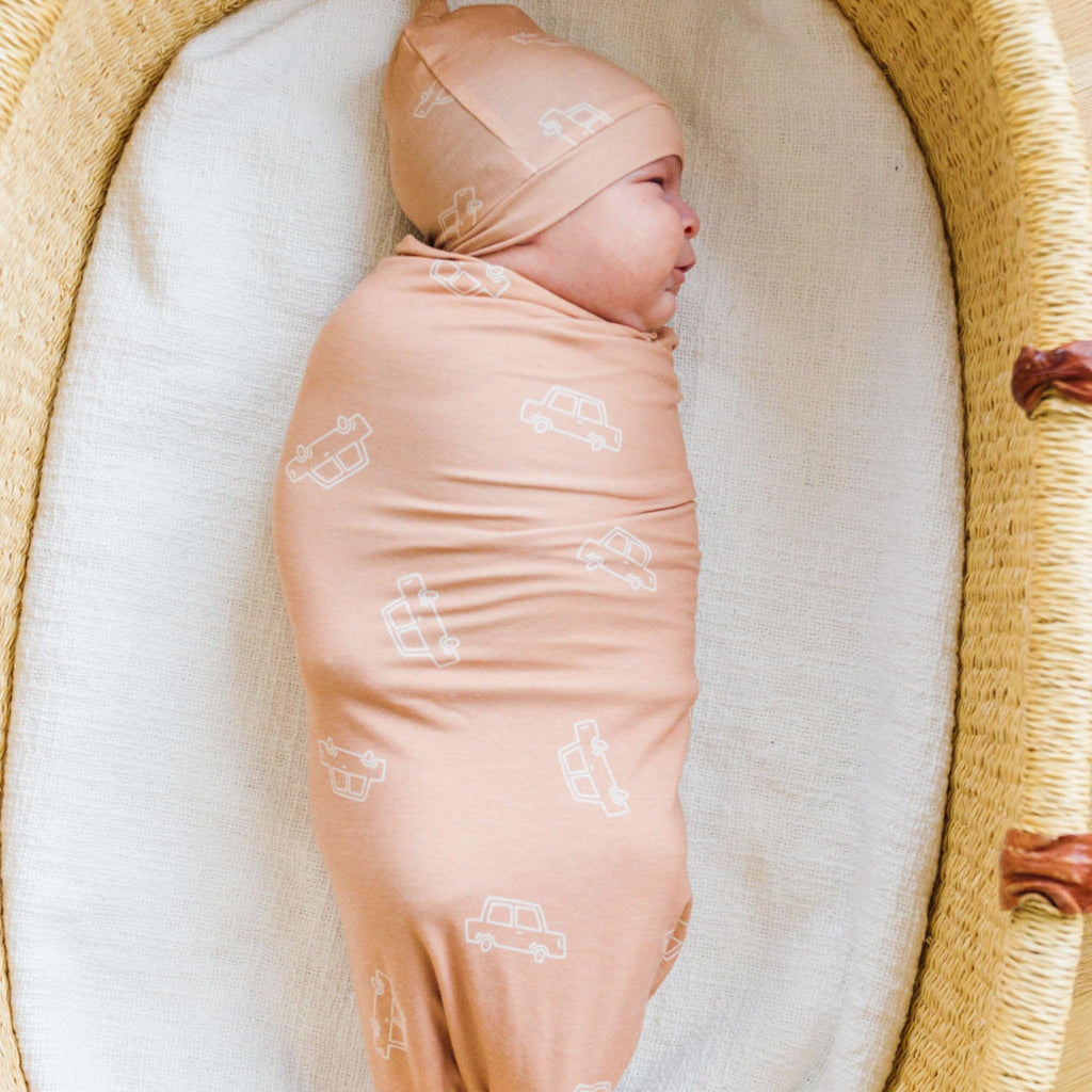 Copper Pearl Swaddle Blankets for Newborns | Soft Stretchy Receiving Blankets for Boys and Girls | Large 46 x 46 Inch Baby Blankets | Lightweight and Breathable Swaddles | Cooper