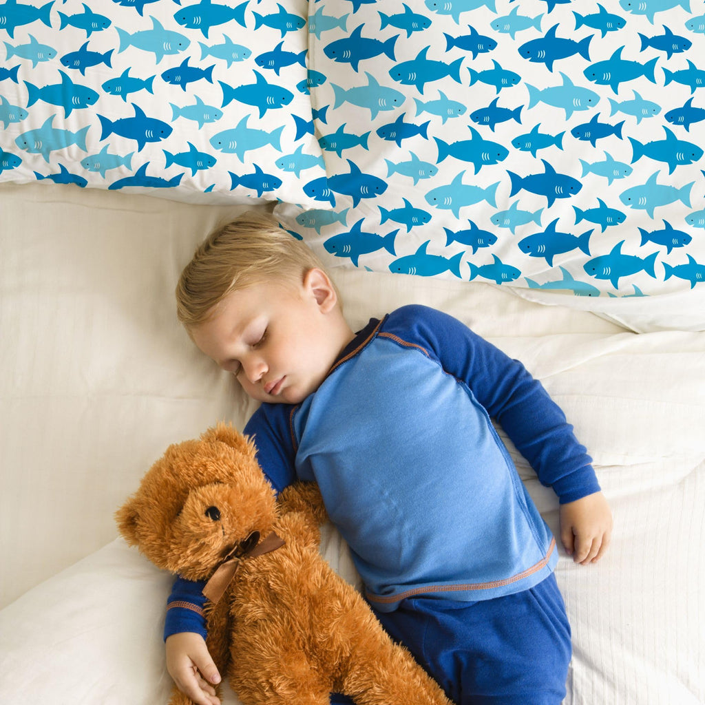 Little Sleepy Head Toddler Pillow with Cotton Pillowcase – 13x18 Kids Pillow for Ages 2–5 – Soft Hypoallergenic Toddler Bed Pillow for Travel, Daycare & Preschool - (Fintastic Friends)