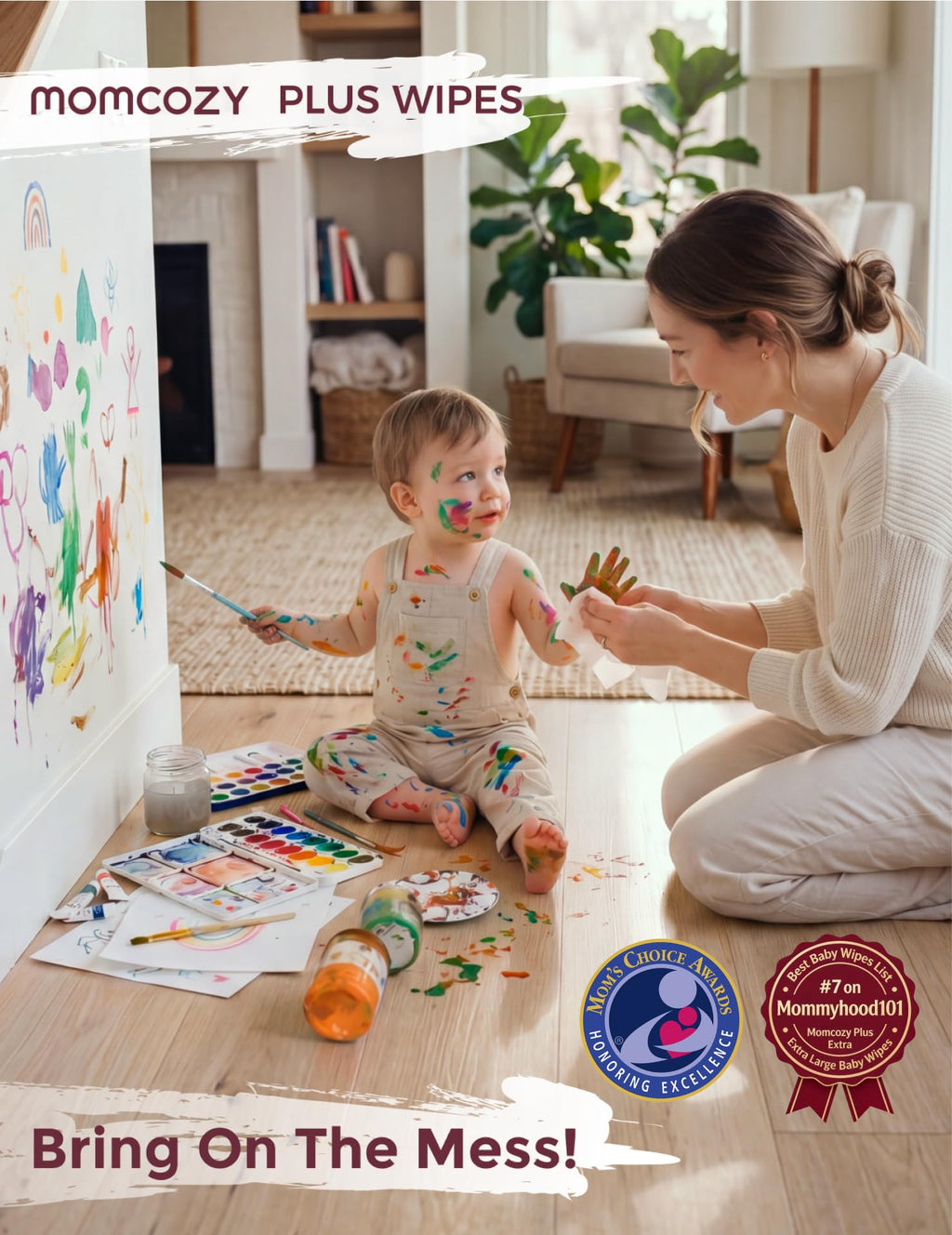 Momcozy Baby Wipes, Unscented & Hypoallergenic, Gentle for Sensitive Skin