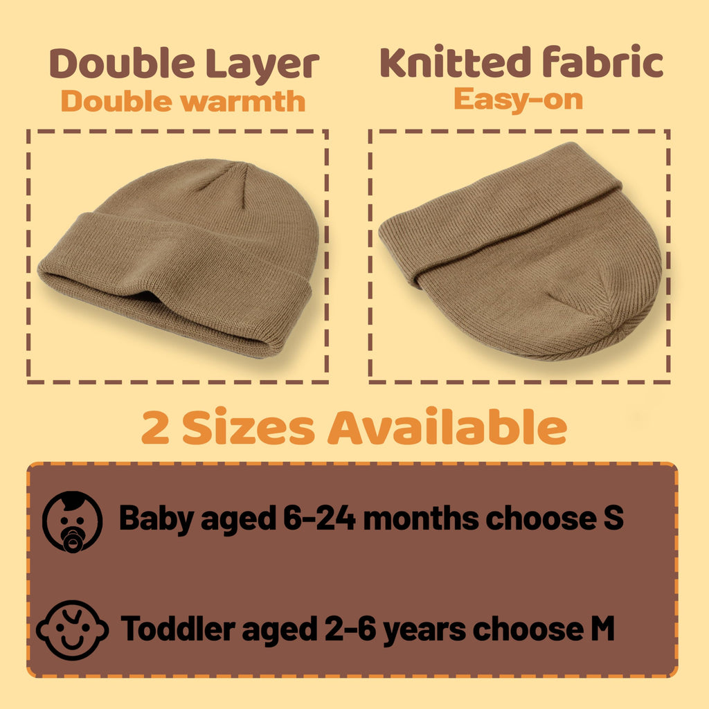 YMYDYFC Baby Beanie 3Pack Toddler Beanie Baby Winter Hats Boy&Girl 0-6Years