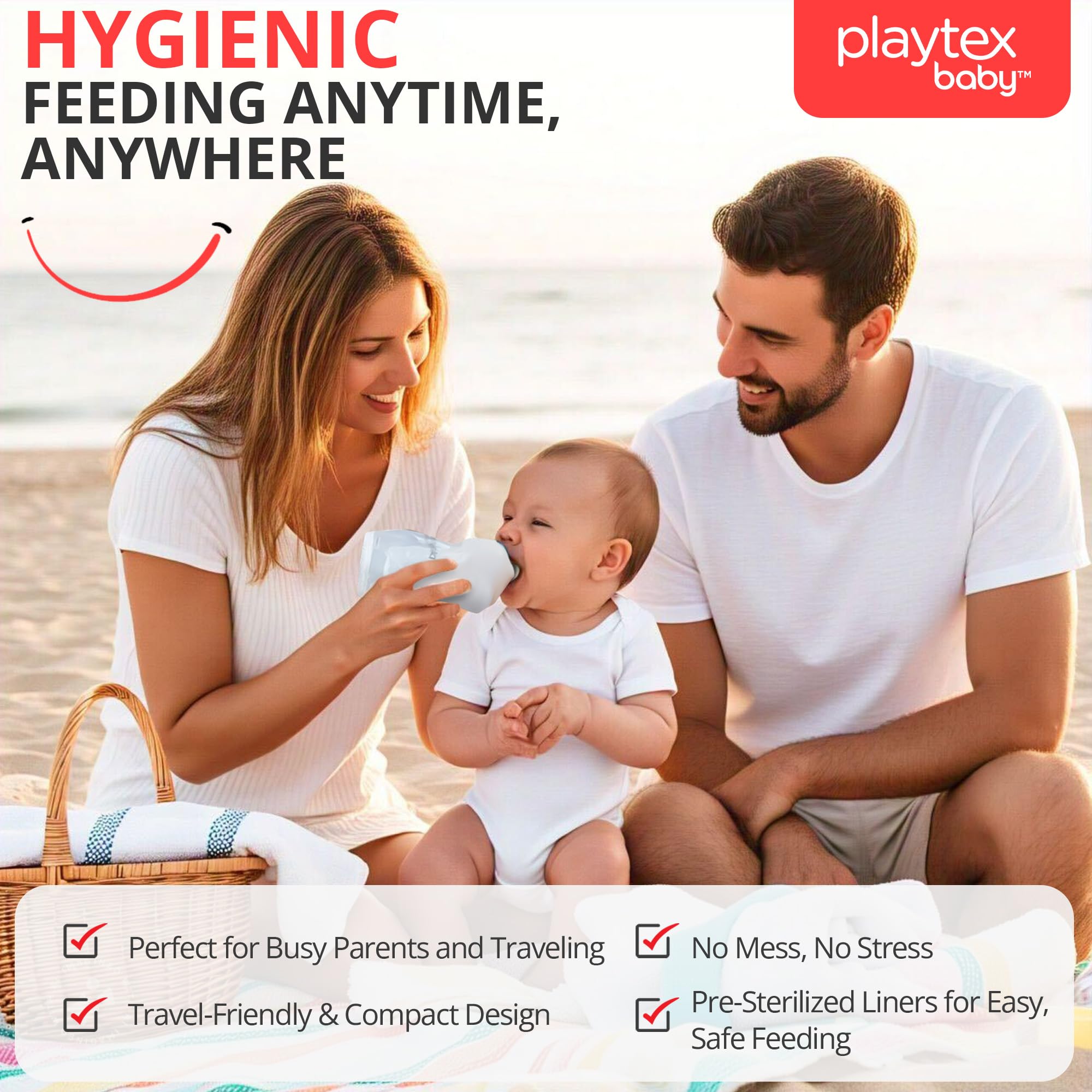 Playtex Baby Nurser Disposable Bottle Liners, 4 oz, (100 Count) – Pre-Sterilized Drop-Ins, Reduces Gas & Colic, BPA-Free, Easy Clean Up and Perfect for Travel