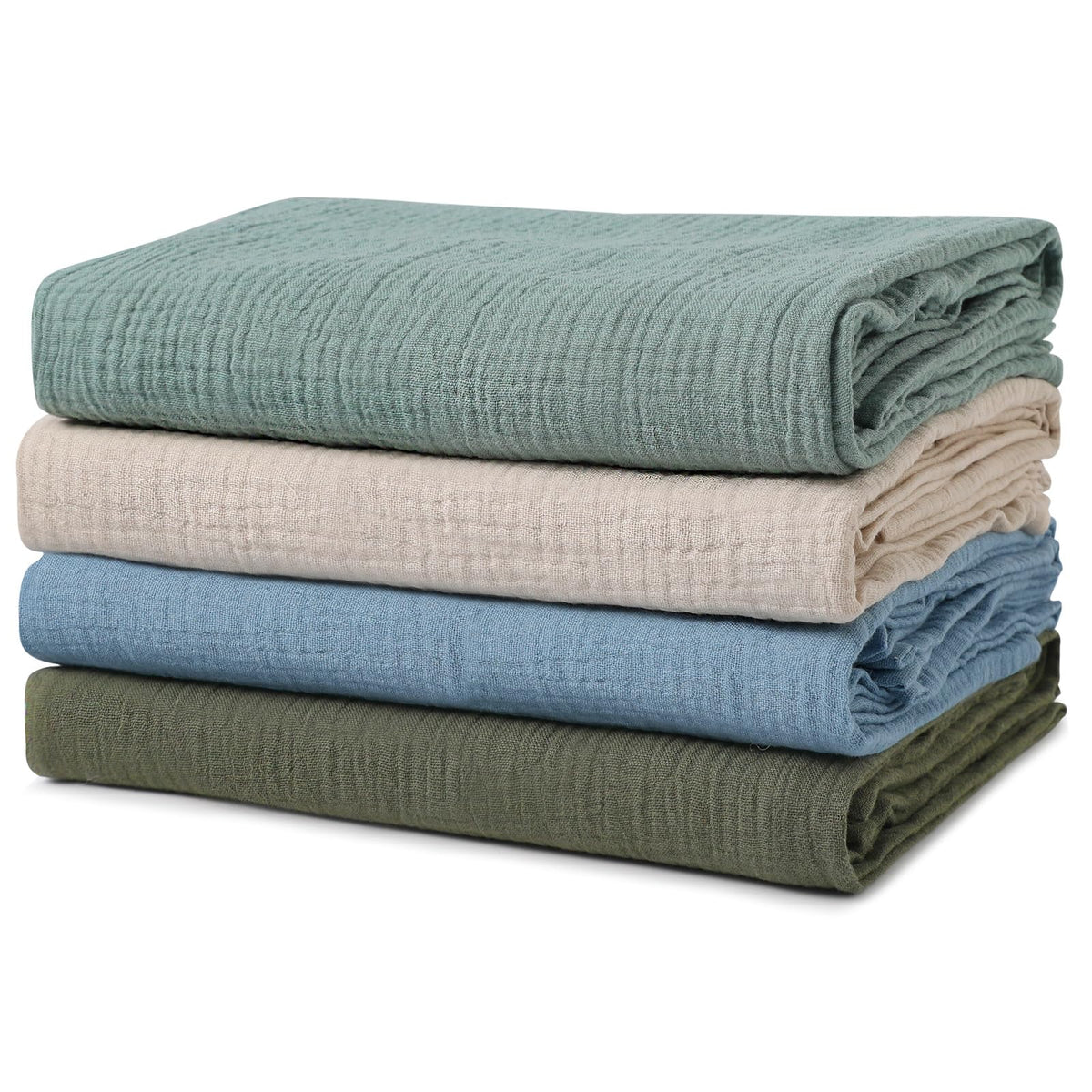 GLLQUEN BABY Muslin Swaddle Blankets for Newborn Girls, Large 40''x38''