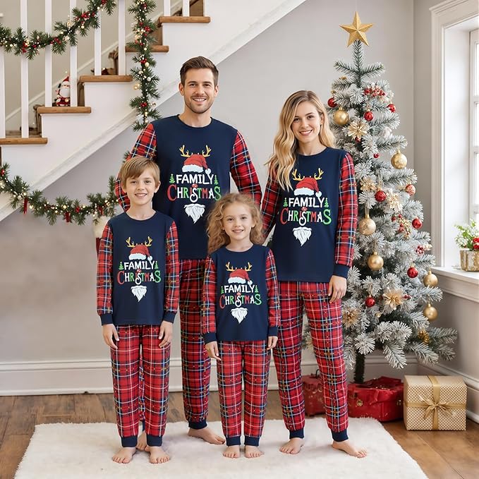 Awoscut Family Christmas Pajamas Matching Pajamas for Family, Xmas PJs Sets Holiday Sleepwear