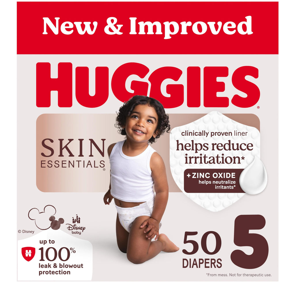 Huggies Skin Essentials Diapers Size 5, 50 Count