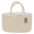 19L Baby Diaper Caddy Organizer, 16.8"x9.8"x9" Cotton Rope Diaper Basket, Changing Table Storage Caddy With Removable Divider, Baby Basket for Nursery, Car, Diapers, Baby Shower Gifts for Newborn