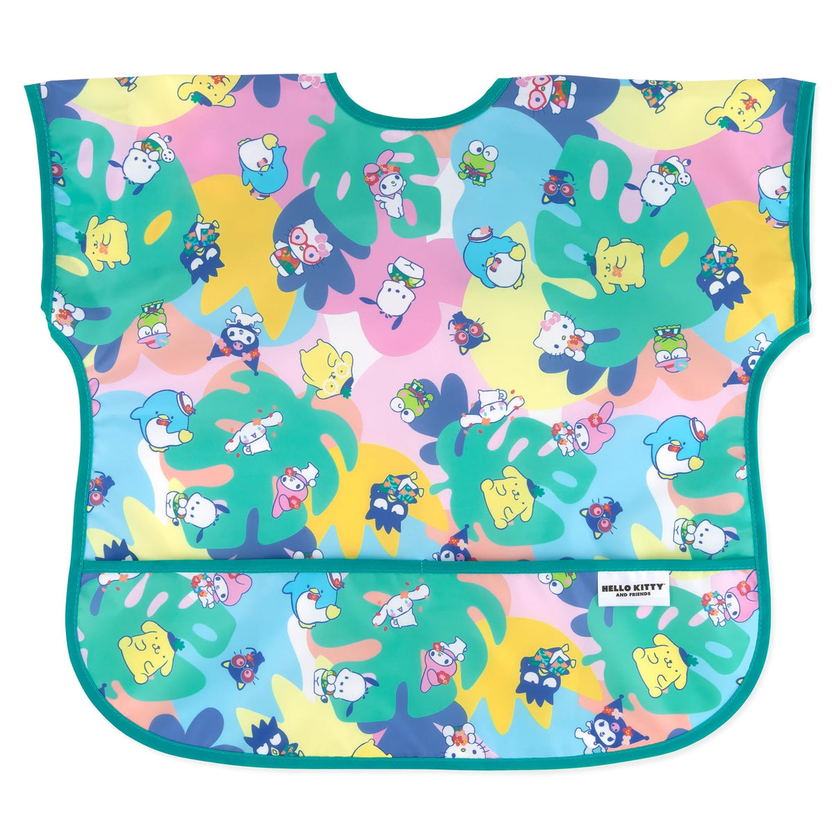 Bumkins Short Sleeve Bib for Girl or Boy, Toddler and Kids for 1-3 Years, Large Size, Essential Must Have for Junior Children, Eating, Mess Saving Soft Fabric Apron for Play, Born This Way Kindness