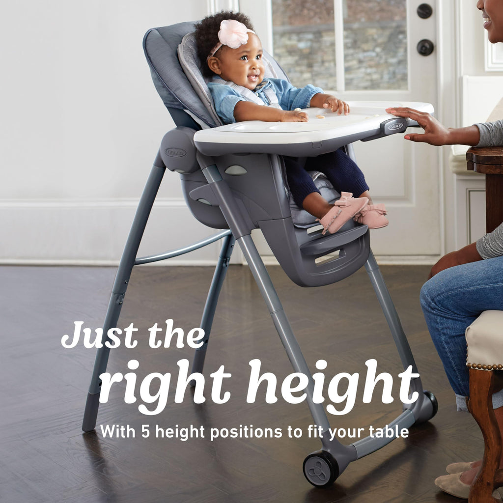 Graco Table2Table Premier Fold 7 in 1 Convertible High Chair | Converts to Dining Booster Seat Kids Table and More Maison