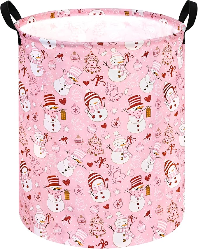 Round Laundry Hamper Storage Basket Laundry Organizer Storage Bins Clothes and Toys Box Nursery Hamper Gift Basket For Kids with Handles