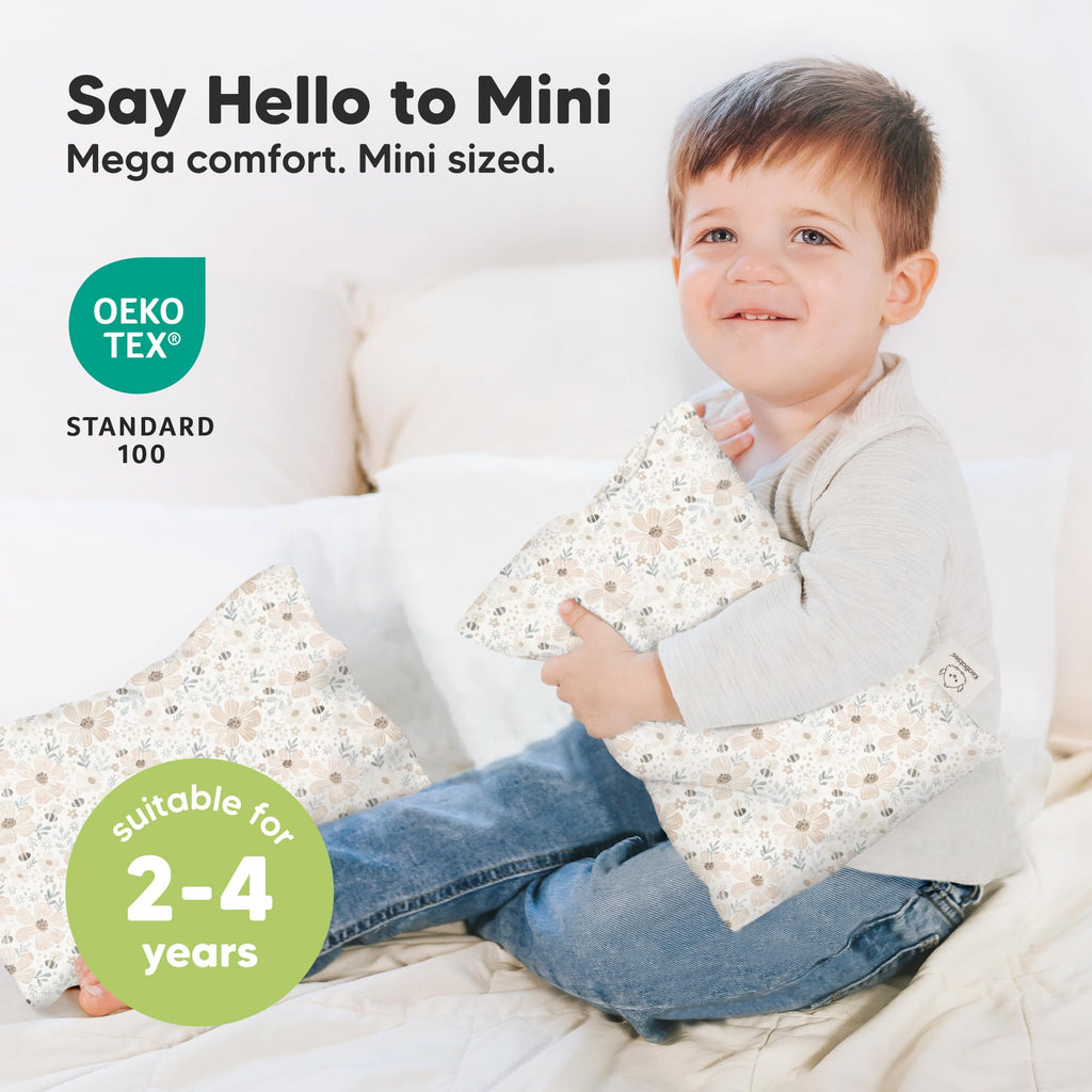 Mini Toddler Pillow with Pillowcase, 9x13 My Dreamy Pillow (Flora Vale)