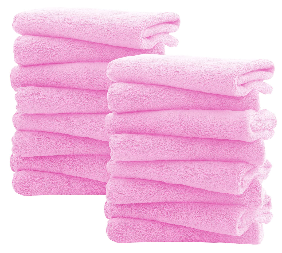 Spotted Play 16 Pack Burp Cloths for Baby - 20" x 10" Ultra Absorbent Coral Fleece Burping Cloths, Newborn Towel - Milk Spit Up Rags - Grey