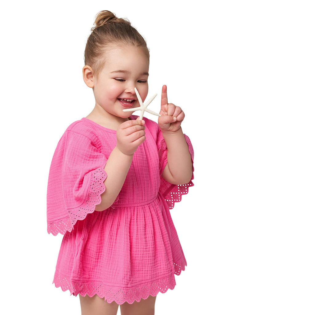 Gerber Baby Girls Toddler Kaftan Swimwear Cover Up, Pink, 2T US