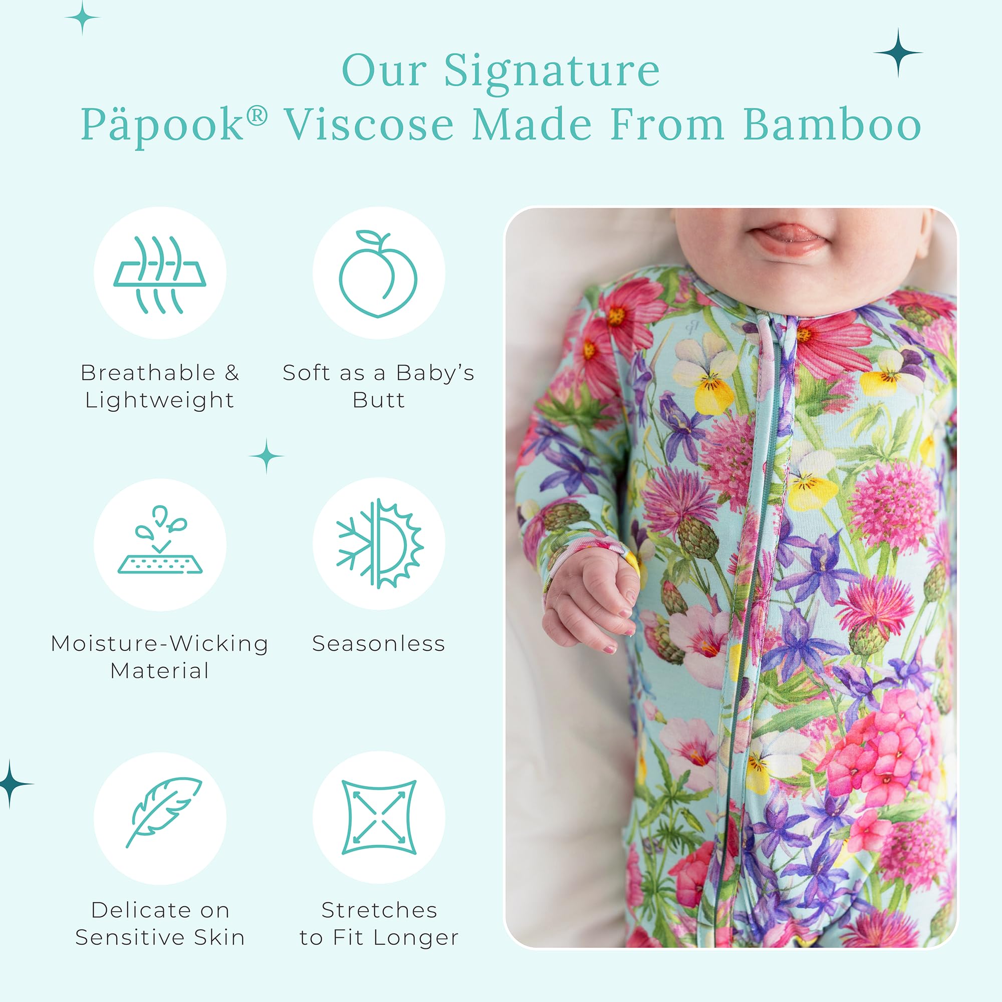 Posh Peanut Girls Convertible Baby Sleepers, Toddlers Footless Pajamas
