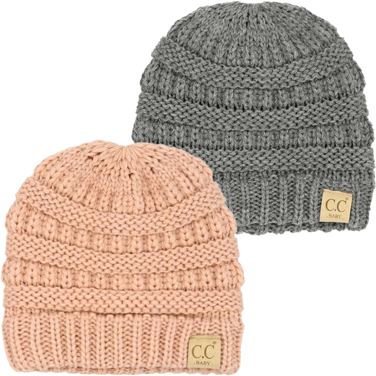 Funky Junque Baby Winter Hat – Cute Newborn Beanie, Infant Girl Hats 0–12 Months, Soft Knit Baby Beanies for Boys & Girls, Cozy Warm Stocking Stuffer Gift: Beige