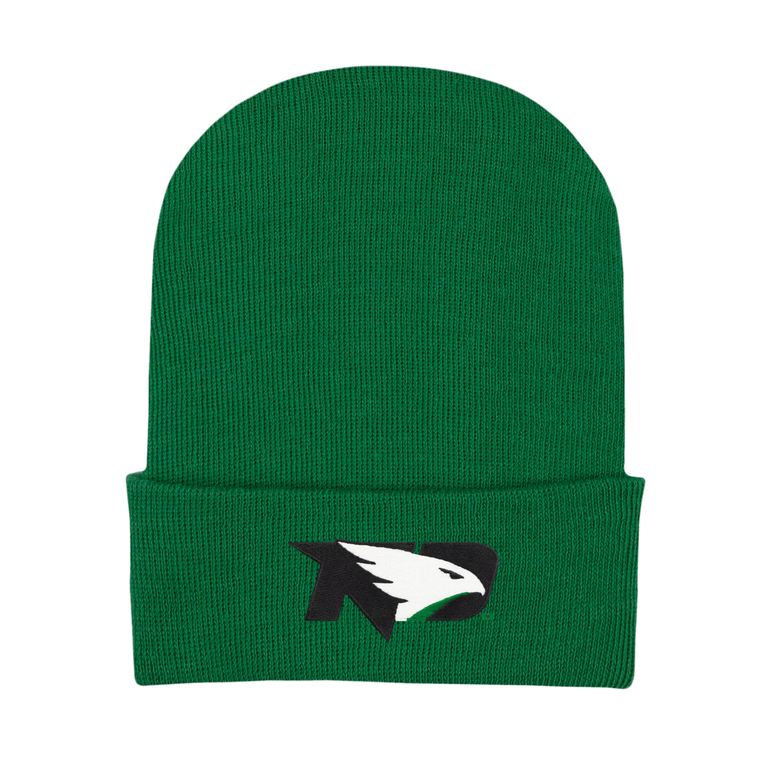 College Baby Knit Cap North Dakota Fighting Hawks Logo - Kelly - Newborn