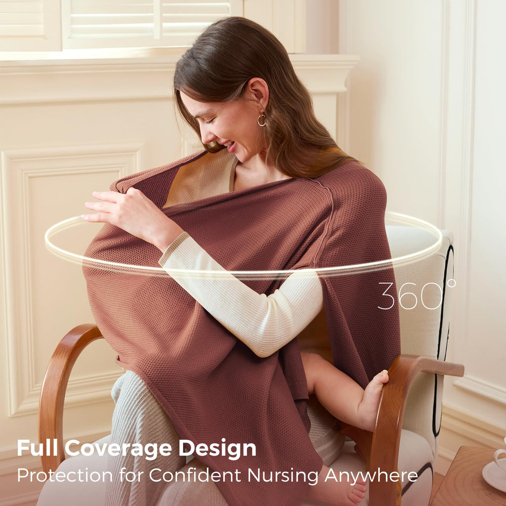 Momcozy Nursing Cover, Privacy Breastfeeding Cover with Soft Breathable