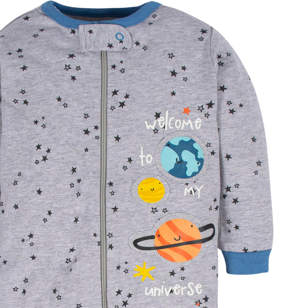 Gerber Baby Boys 4 Pack 'N Play Footie And Toddler Sleepers, Space, 3-6 Months US