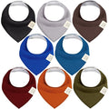 8-Pack Organic Baby Bandana Bibs for Boys, Girls - Super Absorbent Triangle Baby Bibs for Drooling and Teething Infant, 100% Cotton Extra Soft for Newborn, Infant 0-36 Months (Coastline)