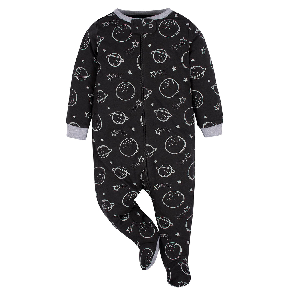Gerber Baby Boys 4 Pack 'N Play Footie And Toddler Sleepers, Space, 6-9 Months US