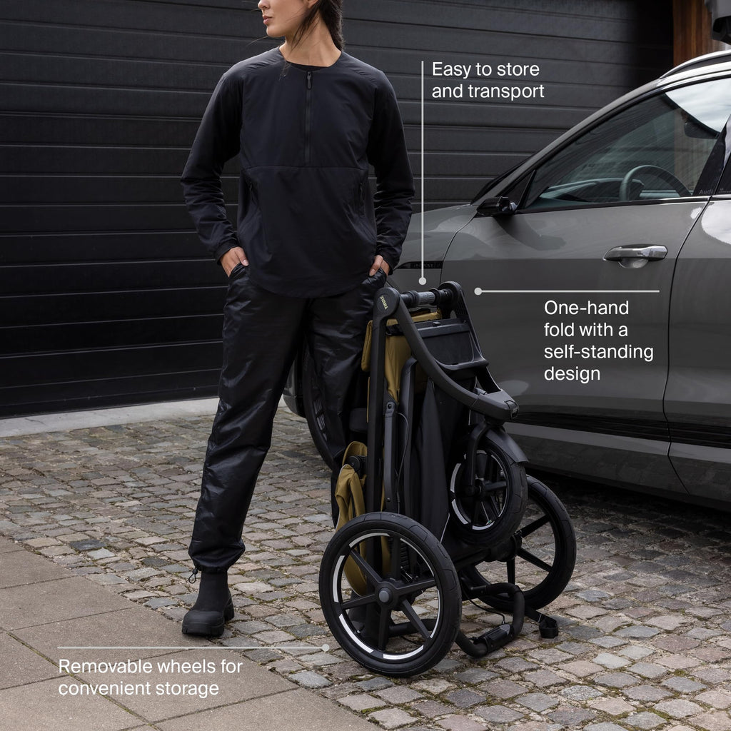 Thule Urban Glide 3 Single Child All-Terrain Stroller - Lightweight - Air-Filled Tires & Suspension - Integrated Hand Brake - Reclining seat with Leg Rest - Padded 5-Point Harness