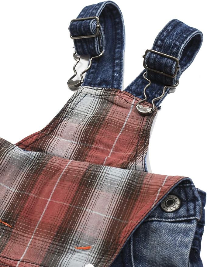 KIDSCOOL SPACE Baby Little Kids Cute Denim Embroidered Fashion Jean Overalls