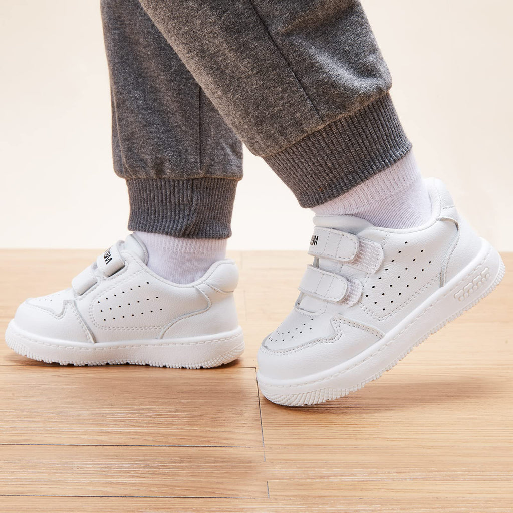BMCiTYBM Baby Sneakers Infant Walking Shoes Unisex White Size 12-18 Months