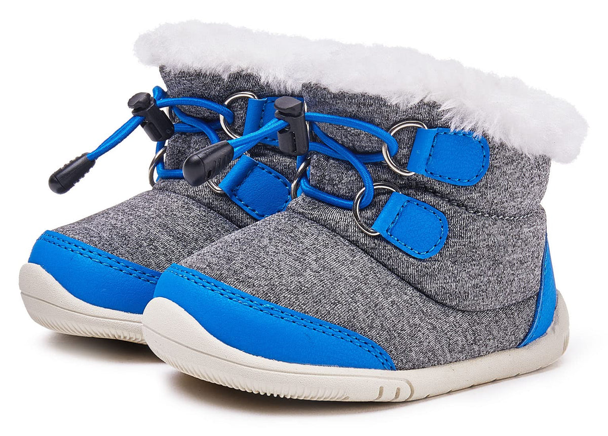 BMCiTYBM Baby Snow Boots Boys Girls Winter Infant Shoes Blue 18-24 Months