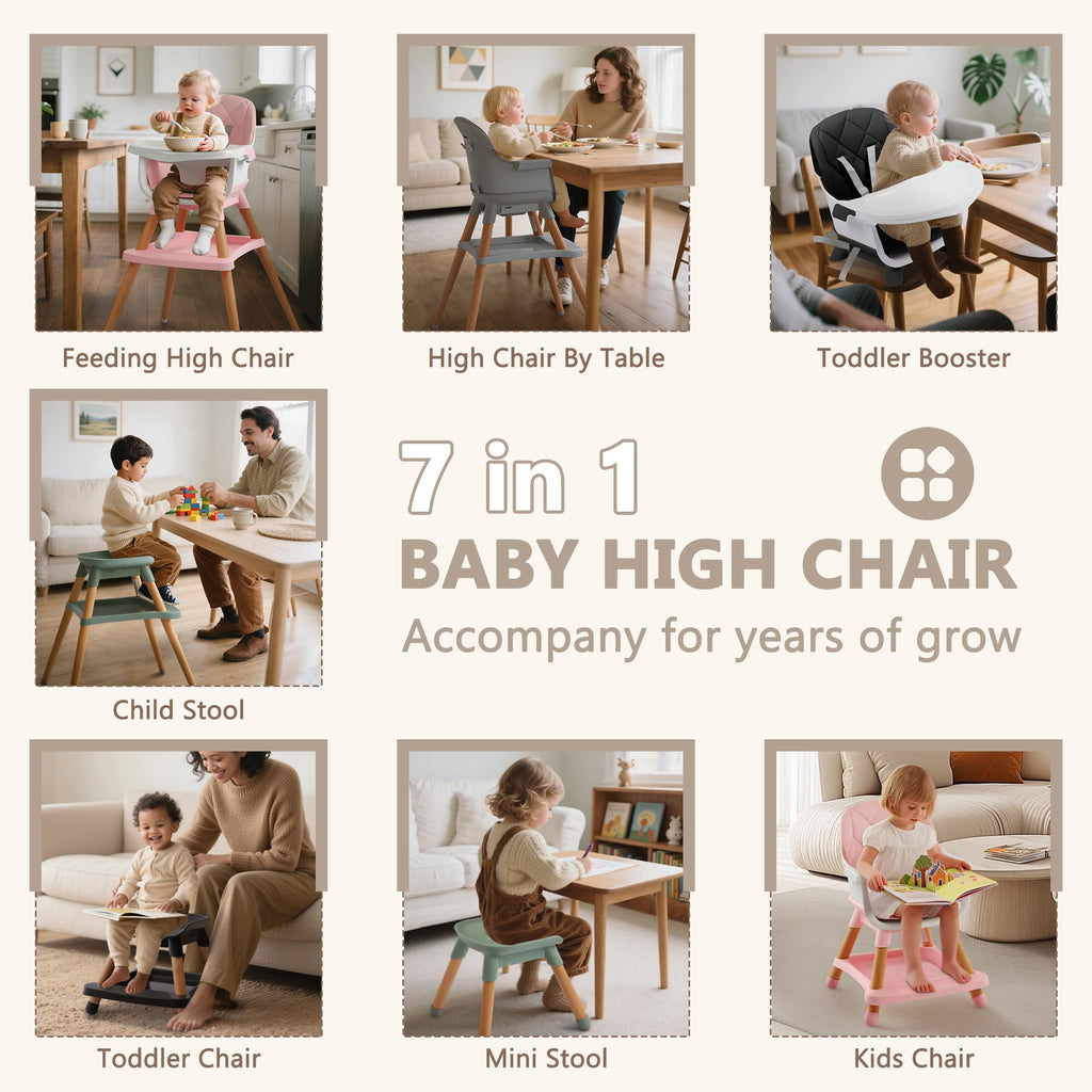Kinder King 7 in 1 Baby High Chair for Babies